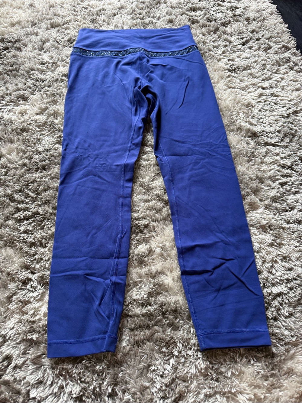 Lululemon Blue Crop Leggings High waisted Small